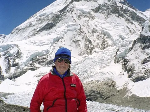 Photo of George taken in Nepal at 20,000’ by Jonathan Chester in May 2001 ‎when George was part of my expedition. Everest is in the background.